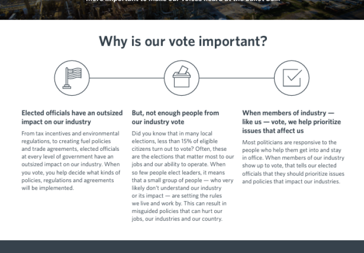 We need industry to vote! One pager