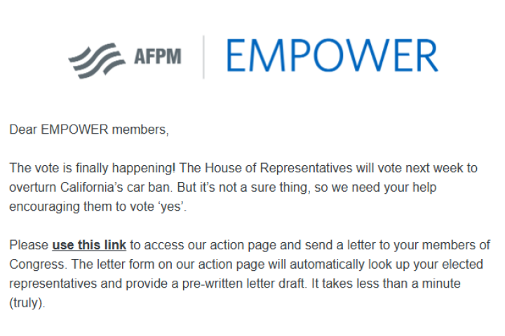 Newsletter screenshot
