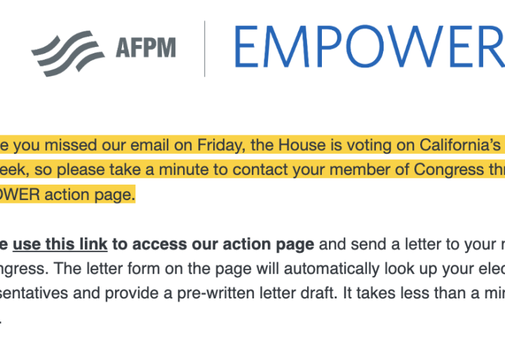 EMPOWER newsletter screenshot