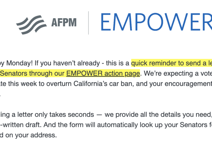 EMPOWER newsletter screenshot