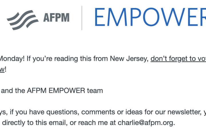 EMPOWER newsletter screenshot